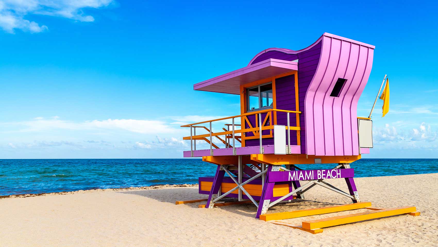 pink lifeguard station