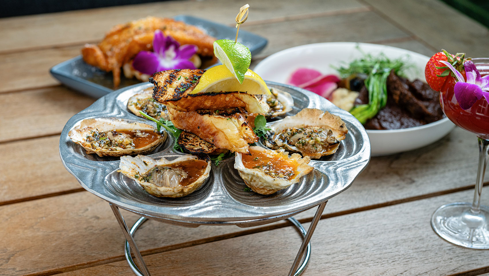 a plate of food on a table